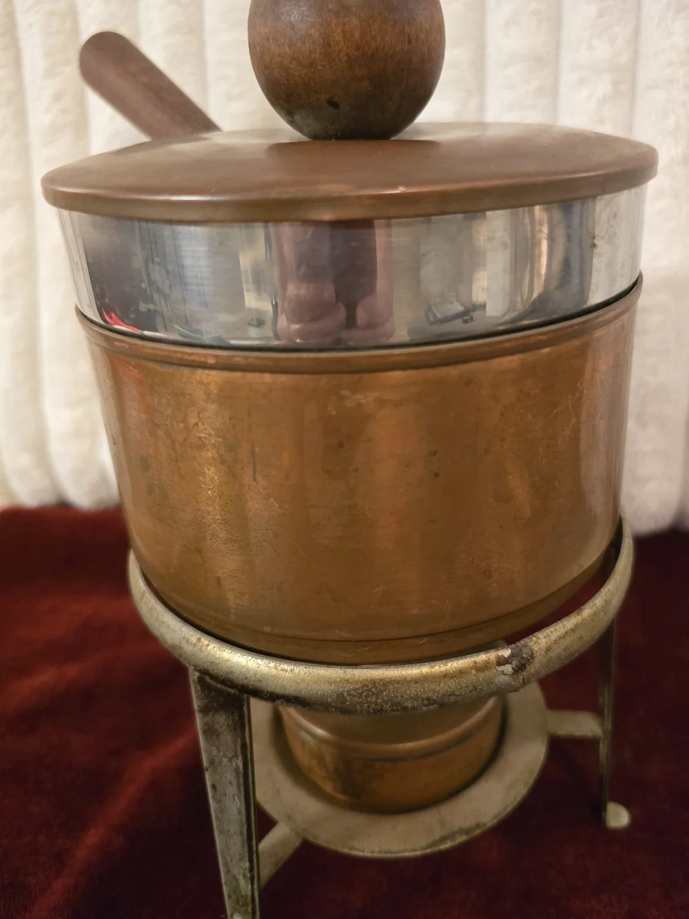 Vintage MCM Ernest Sohn for Orenson Copper Double Boiler Chafing Dish Set